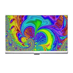 Fractal Neon Art Artwork Fantasy Business Card Holder by Pakrebo