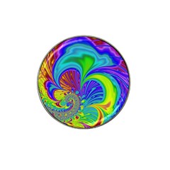 Fractal Neon Art Artwork Fantasy Hat Clip Ball Marker by Pakrebo