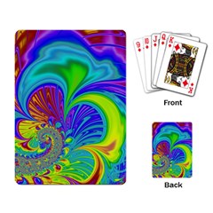 Fractal Neon Art Artwork Fantasy Playing Cards Single Design by Pakrebo