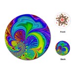 Fractal Neon Art Artwork Fantasy Playing Cards (Round) Front