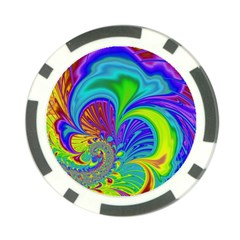 Fractal Neon Art Artwork Fantasy Poker Chip Card Guard (10 Pack) by Pakrebo