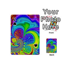 Fractal Neon Art Artwork Fantasy Playing Cards 54 (mini) by Pakrebo