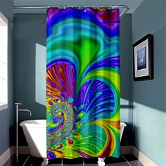 Fractal Neon Art Artwork Fantasy Shower Curtain 36  X 72  (stall)  by Pakrebo