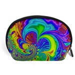 Fractal Neon Art Artwork Fantasy Accessory Pouch (Large) Front