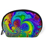 Fractal Neon Art Artwork Fantasy Accessory Pouch (Large) Back