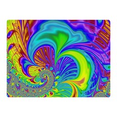 Fractal Neon Art Artwork Fantasy Double Sided Flano Blanket (mini)  by Pakrebo