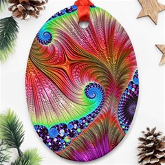 Fractal Art Fractal Colorful Ornament (oval) by Pakrebo