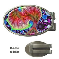 Fractal Art Fractal Colorful Money Clips (oval)  by Pakrebo