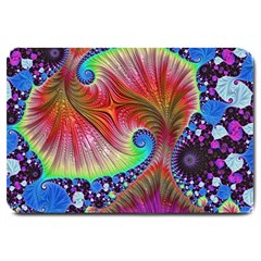 Fractal Art Fractal Colorful Large Doormat  by Pakrebo