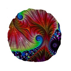 Fractal Art Fractal Colorful Standard 15  Premium Round Cushions