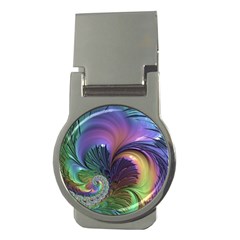 Fractal Artwork Art Swirl Vortex Money Clips (round)  by Pakrebo