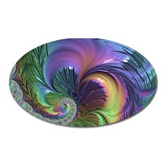 Fractal Artwork Art Swirl Vortex Oval Magnet by Pakrebo