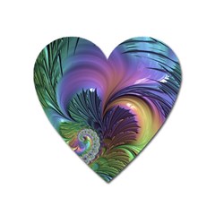 Fractal Artwork Art Swirl Vortex Heart Magnet by Pakrebo