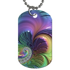 Fractal Artwork Art Swirl Vortex Dog Tag (two Sides) by Pakrebo