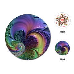 Fractal Artwork Art Swirl Vortex Playing Cards (round) by Pakrebo