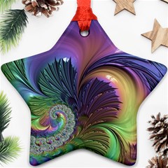 Fractal Artwork Art Swirl Vortex Star Ornament (two Sides) by Pakrebo