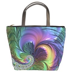 Fractal Artwork Art Swirl Vortex Bucket Bag by Pakrebo