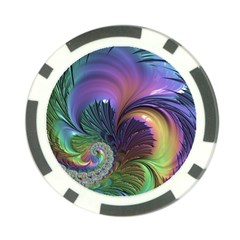 Fractal Artwork Art Swirl Vortex Poker Chip Card Guard (10 Pack) by Pakrebo