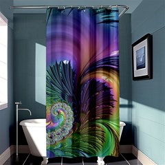 Fractal Artwork Art Swirl Vortex Shower Curtain 36  X 72  (stall)  by Pakrebo