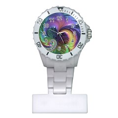 Fractal Artwork Art Swirl Vortex Plastic Nurses Watch by Pakrebo