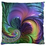 Fractal Artwork Art Swirl Vortex Large Flano Cushion Case (One Side) Front