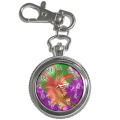 Fractal Purple Green Orange Yellow Key Chain Watches by Pakrebo