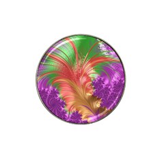 Fractal Purple Green Orange Yellow Hat Clip Ball Marker by Pakrebo