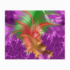 Fractal Purple Green Orange Yellow Small Glasses Cloth by Pakrebo