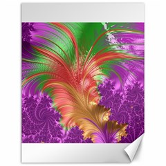 Fractal Purple Green Orange Yellow Canvas 12  X 16  by Pakrebo