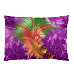 Fractal Purple Green Orange Yellow Pillow Case (Two Sides) Back