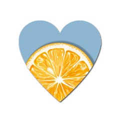 Pop Art Orange  Heart Magnet by Valentinaart