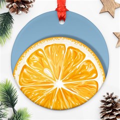 Pop Art Orange  Round Ornament (two Sides) by Valentinaart