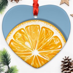 Pop Art Orange  Heart Ornament (two Sides) by Valentinaart