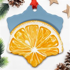 Pop Art Orange  Snowflake Ornament (two Sides) by Valentinaart