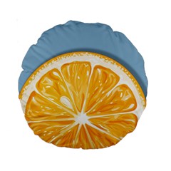 Pop Art Orange  Standard 15  Premium Round Cushions