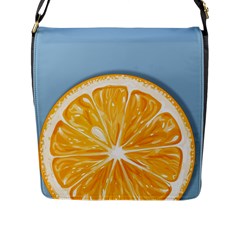 Pop Art Orange  Flap Closure Messenger Bag (l) by Valentinaart