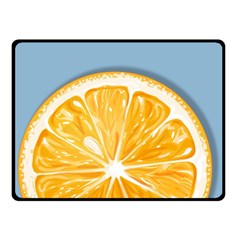 Pop Art Orange  Double Sided Fleece Blanket (small) 