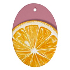 Pop Art Orange  Oval Ornament (Two Sides)