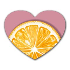 Pop Art Orange  Heart Mousepads