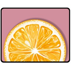 Pop Art Orange  Double Sided Fleece Blanket (Medium) 