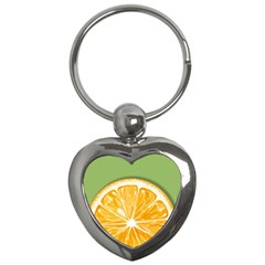 Pop Art Orange  Key Chains (heart)  by Valentinaart