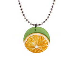 Pop Art Orange  1  Button Necklace