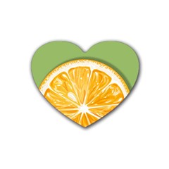 Pop Art Orange  Heart Coaster (4 Pack)  by Valentinaart