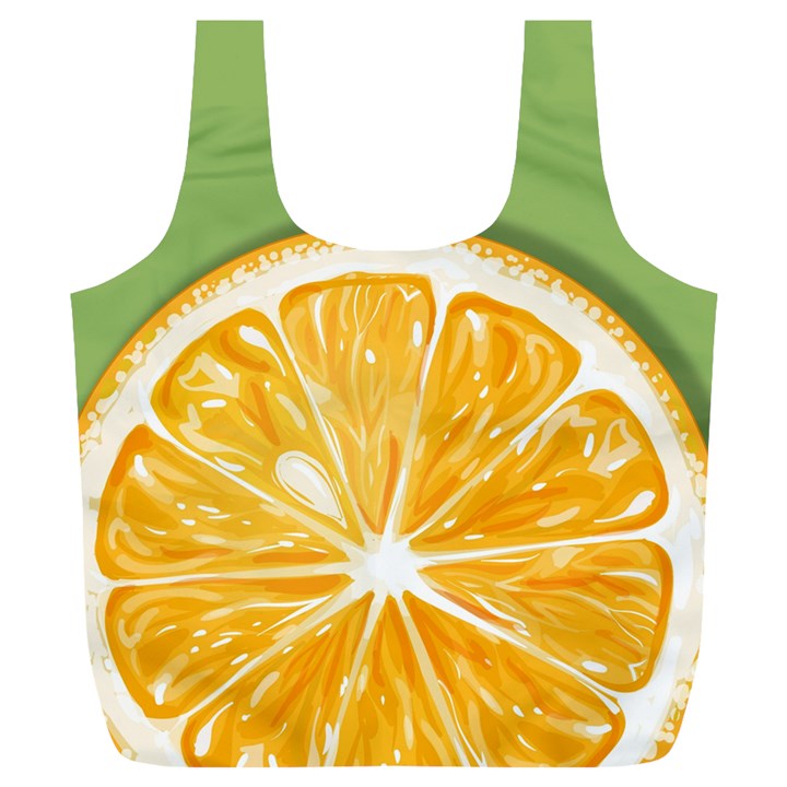 Pop Art Orange  Full Print Recycle Bag (XL)