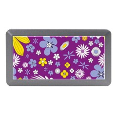 Floral Flowers Wallpaper Paper Memory Card Reader (mini) by Pakrebo