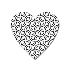 Pattern Monochrome Repeat Heart Magnet by Pakrebo