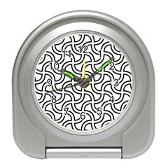 Pattern Monochrome Repeat Travel Alarm Clock