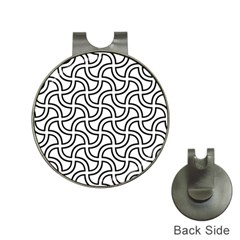 Pattern Monochrome Repeat Hat Clips With Golf Markers by Pakrebo