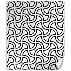 Pattern Monochrome Repeat Canvas 8  X 10  by Pakrebo