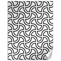 Pattern Monochrome Repeat Canvas 12  X 16  by Pakrebo